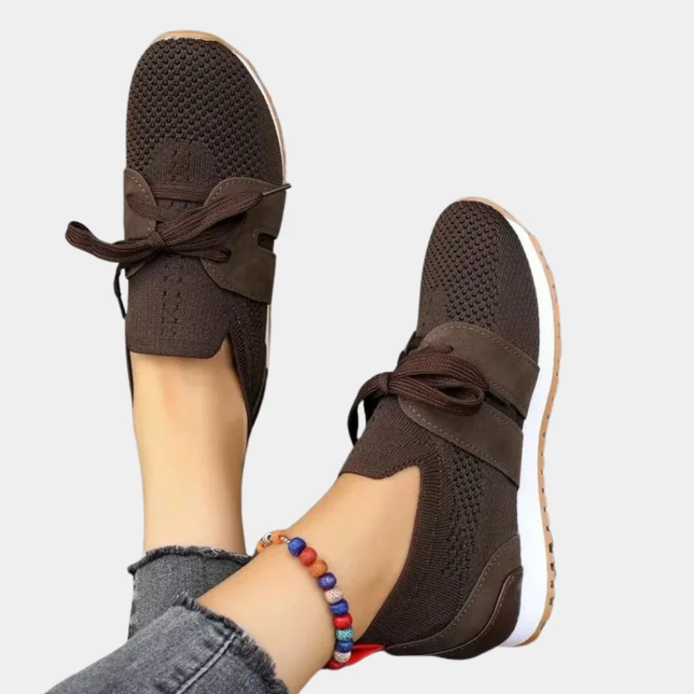 Ladies Slip-on Sneakers – Knitted Upper – Bow Detail – Breathable & Comfortable - Image 5