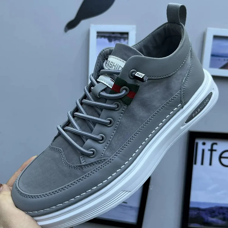 Men's Sneaker – Synthetic Leather & Textile – Rubber Sole – Casual Comfort Fit - Image 4