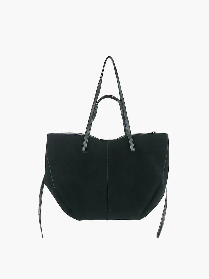 Women's Tote Bag – Suede Leather – Spacious Design – Minimalist – Shoulder Model - Image 5