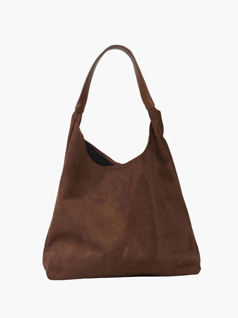 Ladies Shoulder Bag β Suede Hobo β Soft Unstructured Form β Spacious Casual Bag