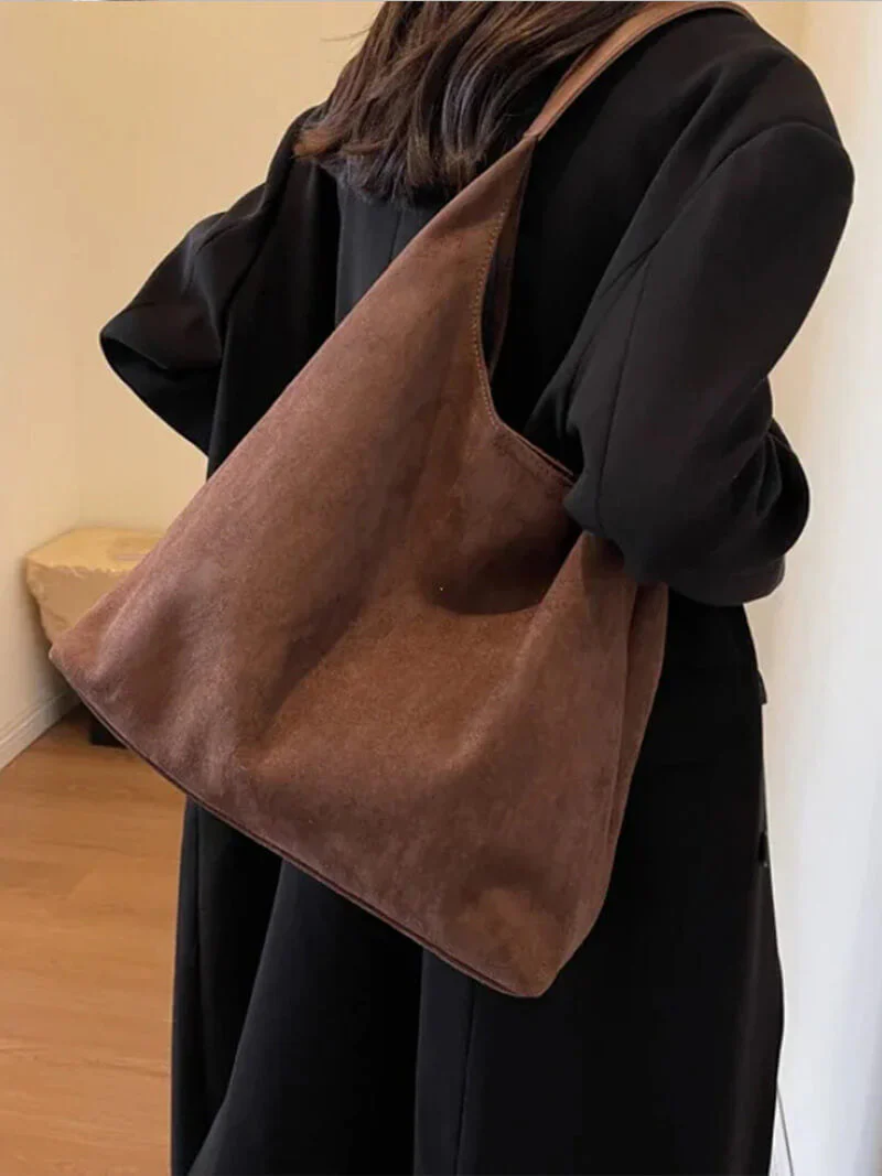 Ladies Shoulder Bag β Suede Hobo β Soft Unstructured Form β Spacious Casual Bag - Image 2