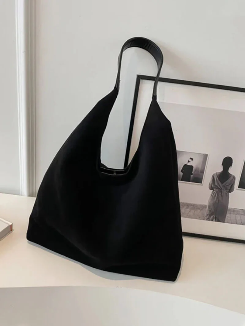 Ladies Shoulder Bag β Suede Hobo β Soft Unstructured Form β Spacious Casual Bag - Image 6