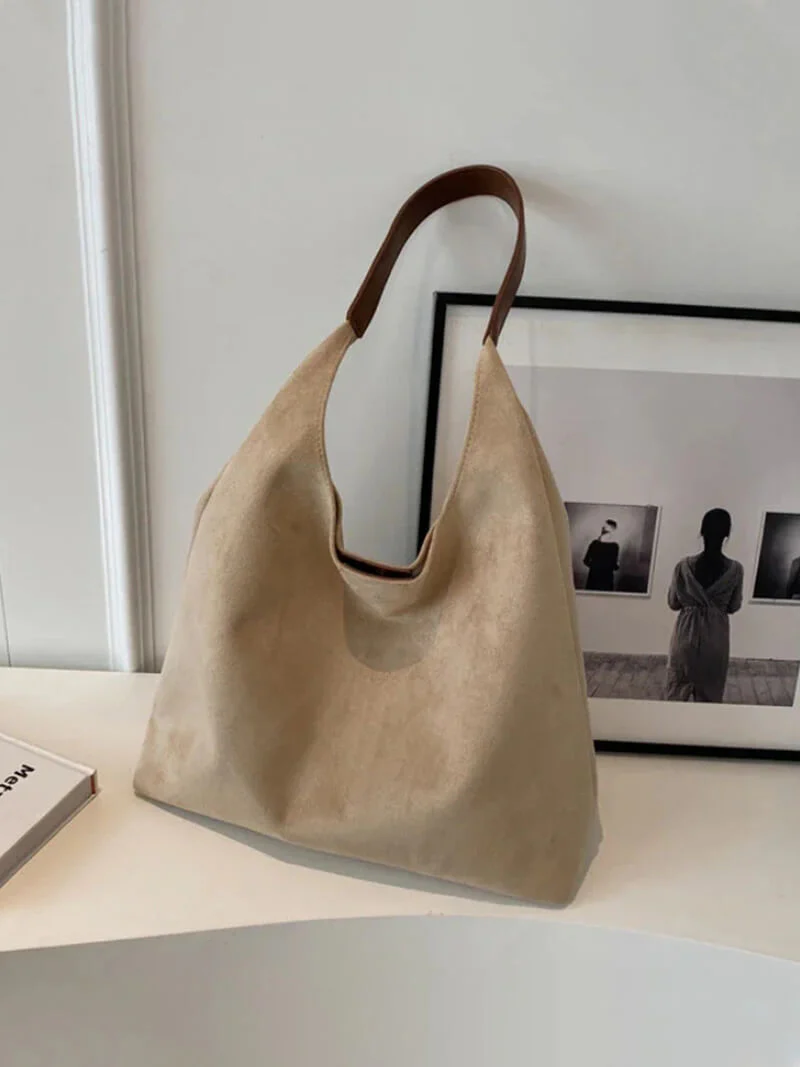 Ladies Shoulder Bag β Suede Hobo β Soft Unstructured Form β Spacious Casual Bag - Image 7