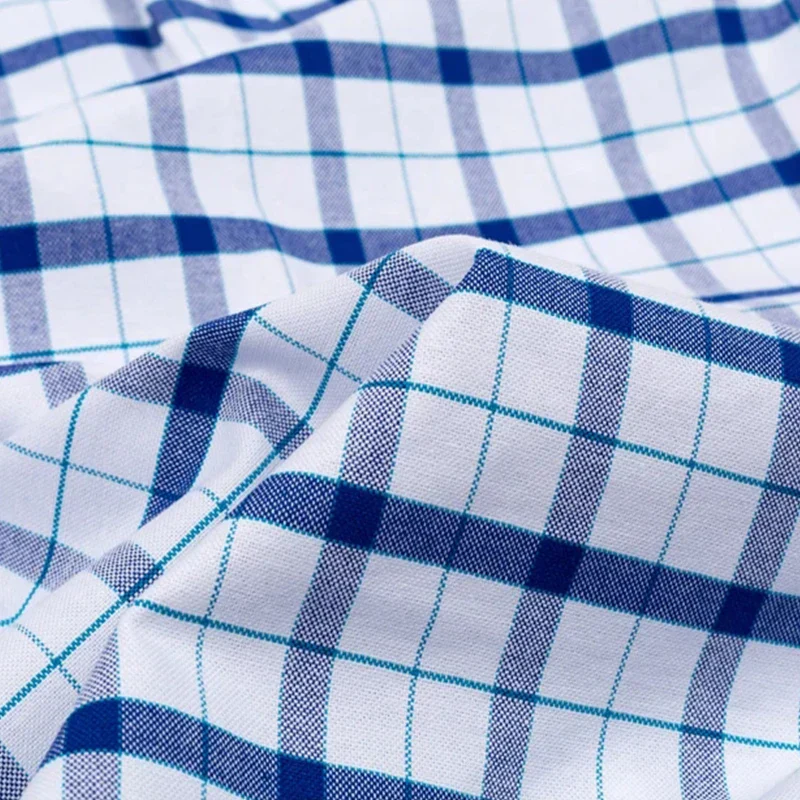 Men's Shirt – Short Sleeve – Striped – Classic Collar – Regular Fit – Breathable Cotton - Image 12