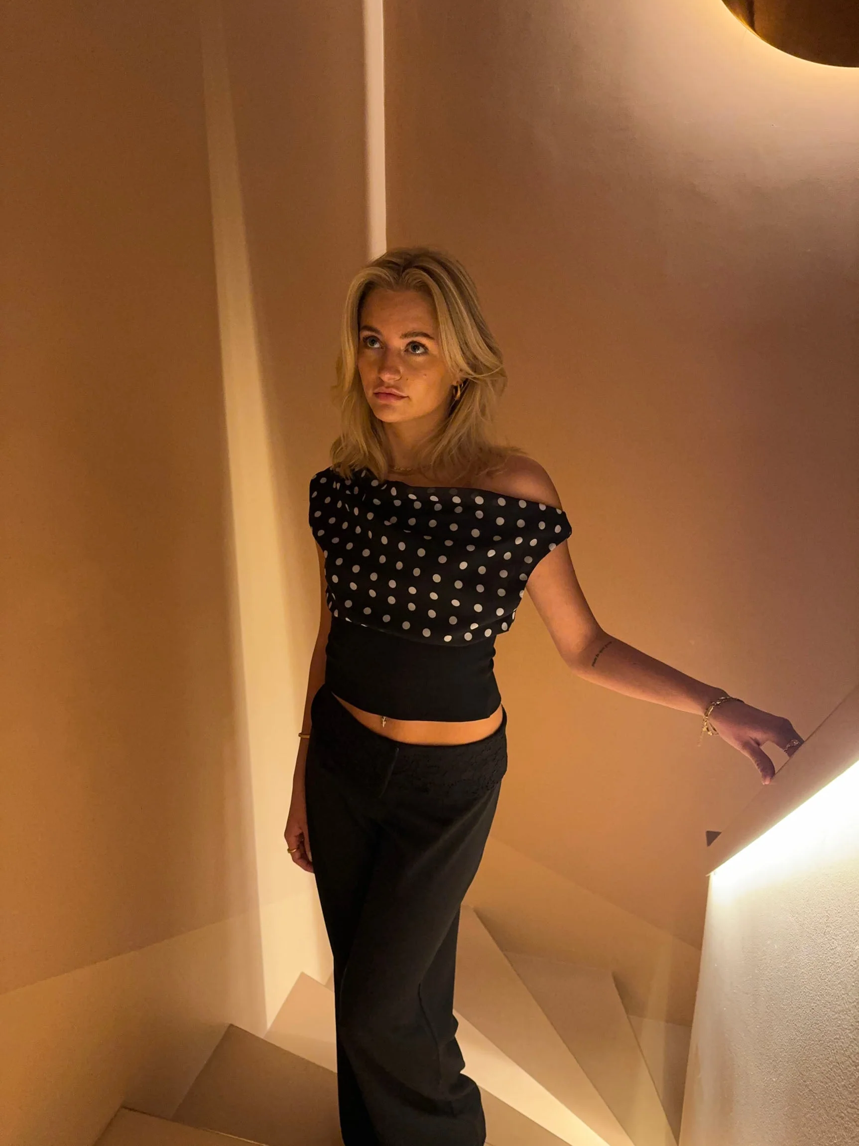 Lina - Polka Dotted Top | Playful & Elegant in Black-and-White - Image 10