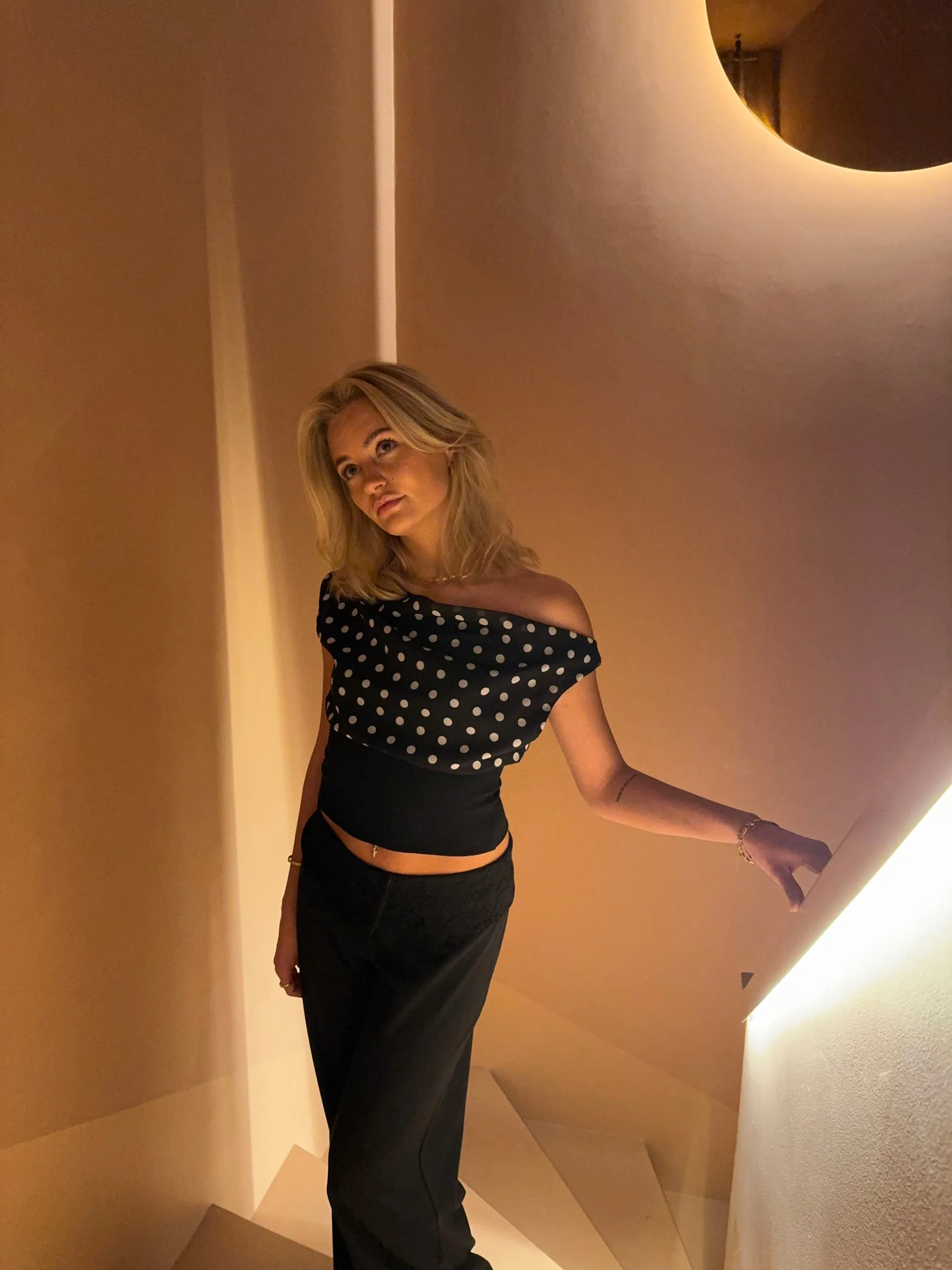 Lina - Polka Dotted Top | Playful & Elegant in Black-and-White - Image 11