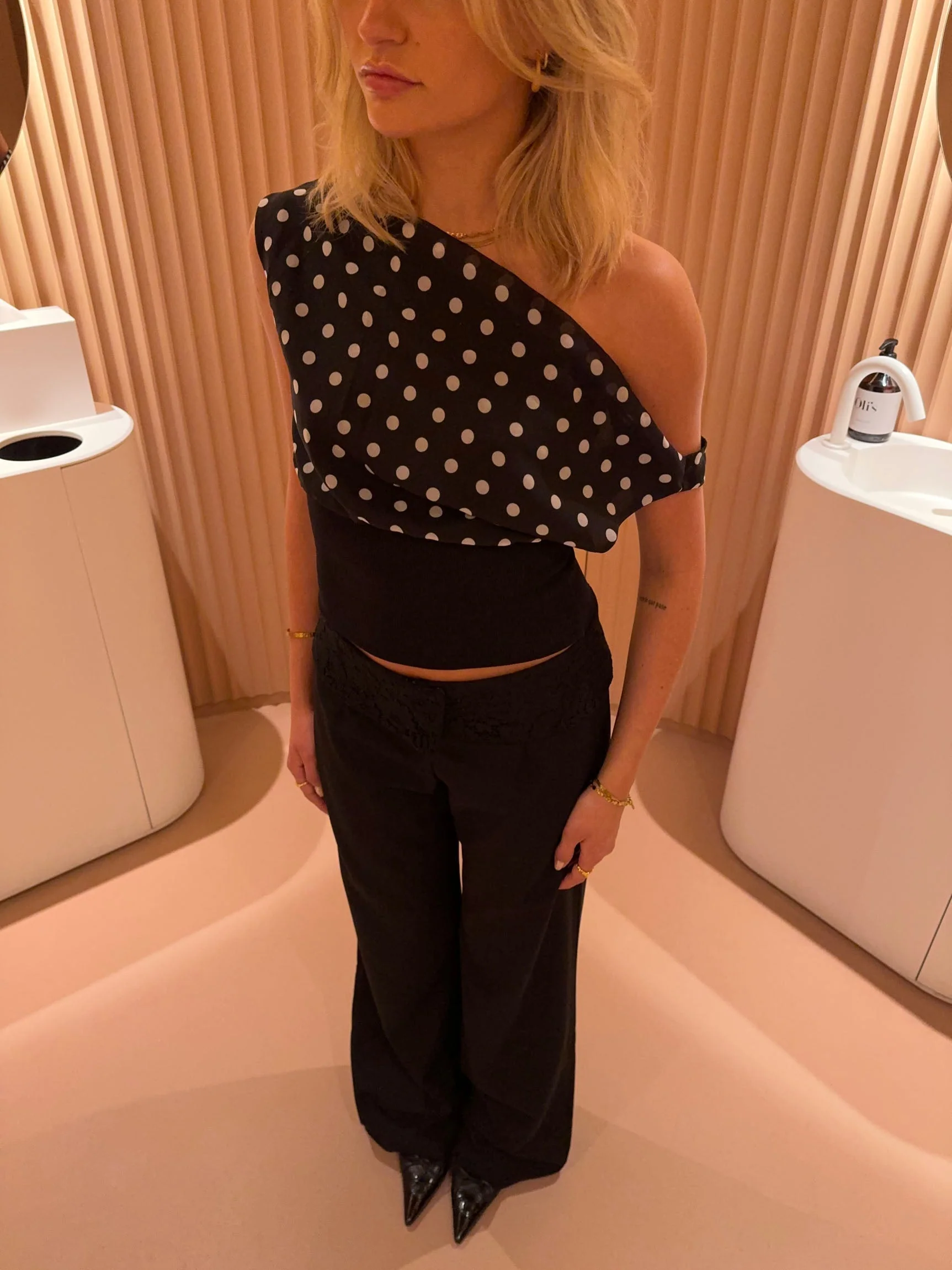 Lina - Polka Dotted Top | Playful & Elegant in Black-and-White - Image 6