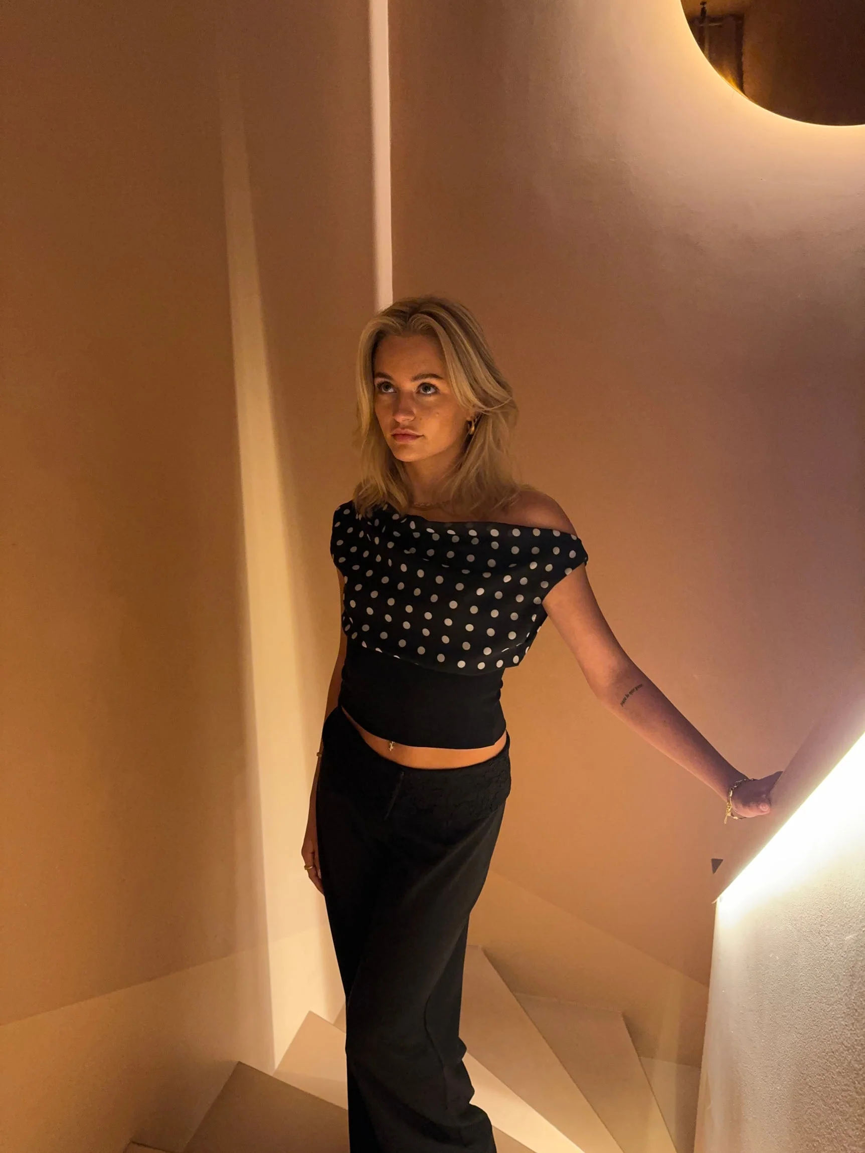 Lina - Polka Dotted Top | Playful & Elegant in Black-and-White - Image 8