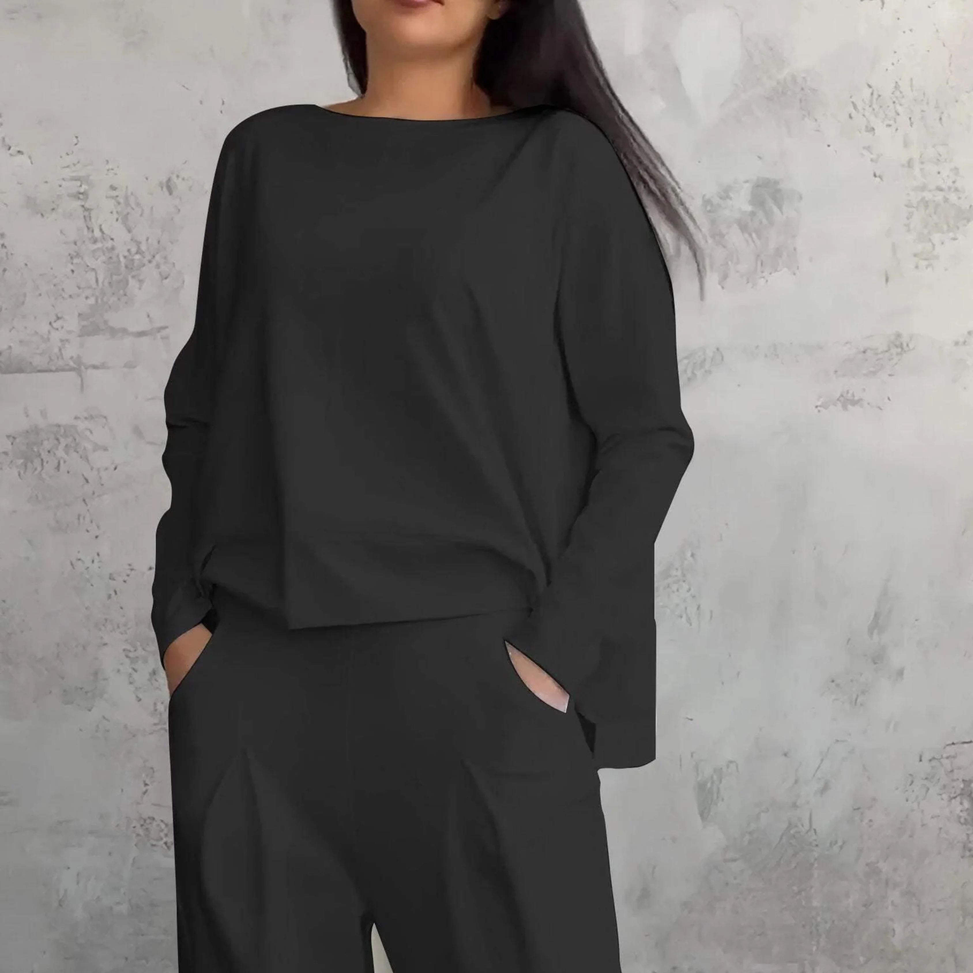 Women's Loungewear Set – Soft Knit – Relaxed Fit – Sweater with Joggers - Image 6