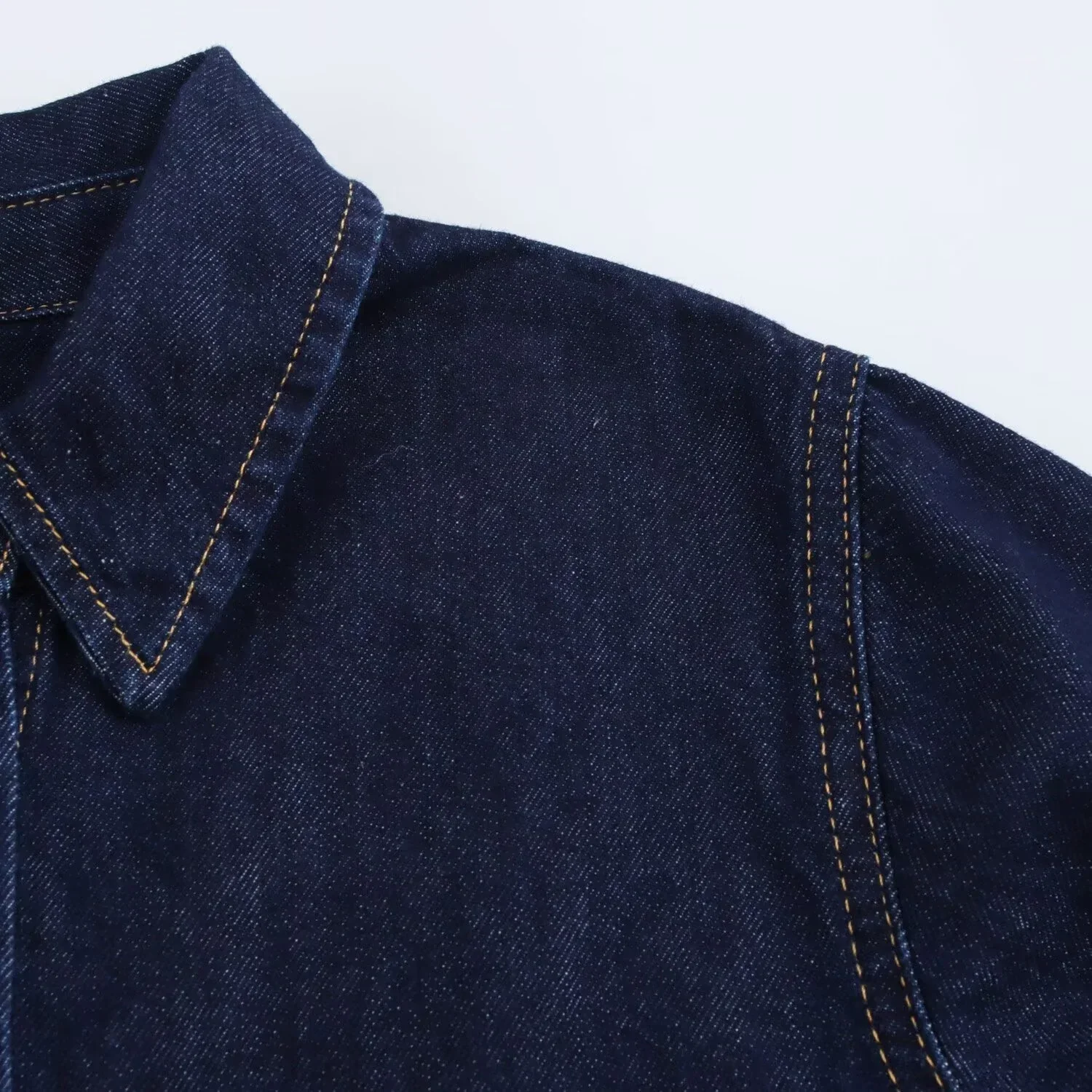 Women's Denim Set – Cropped Denim Jacket with Raw Hem – Wide Pants with Elastic Waist - Image 6