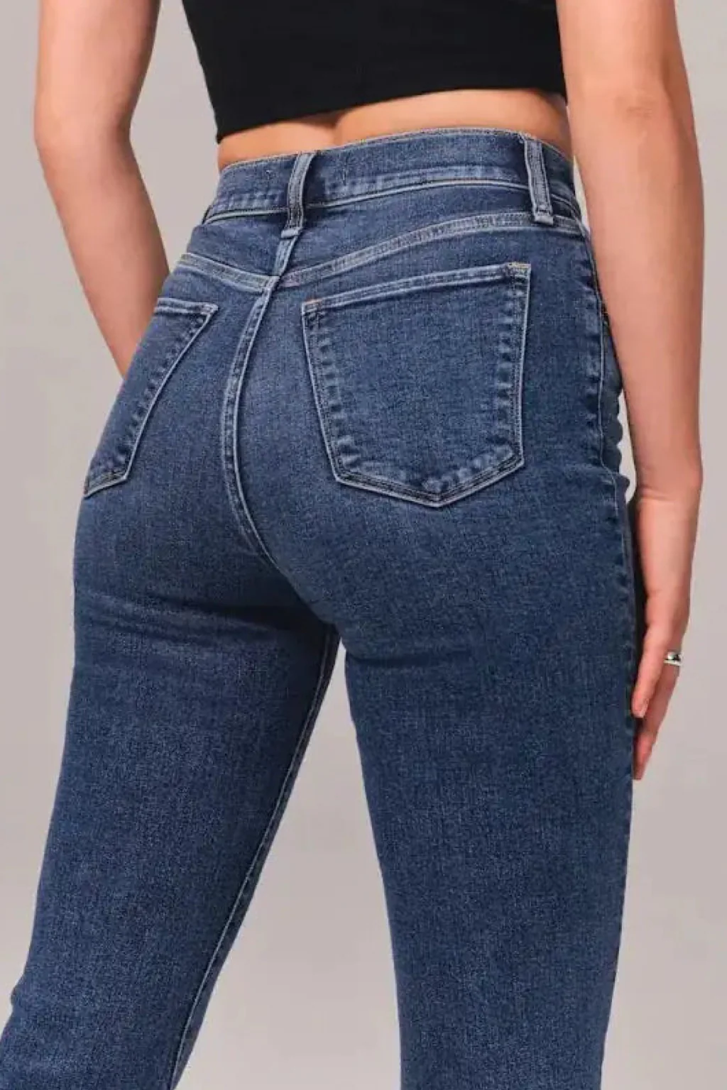 Ladies Flared Jeans - High Waist - Comfort Stretch - Vintage Fit - Denim Look - Image 6
