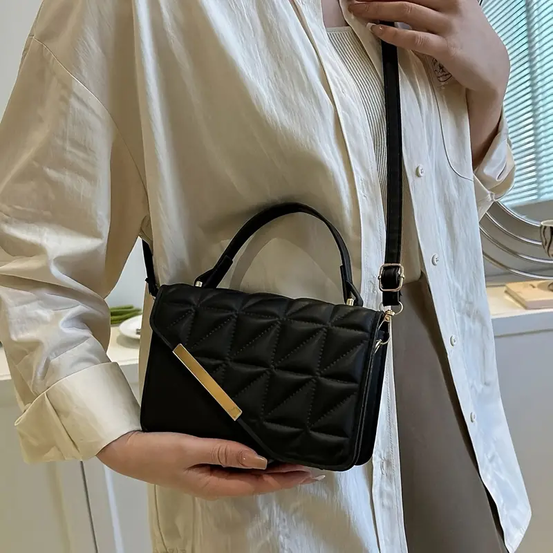 Checked Quilt - Crossbody Handbag - Image 4