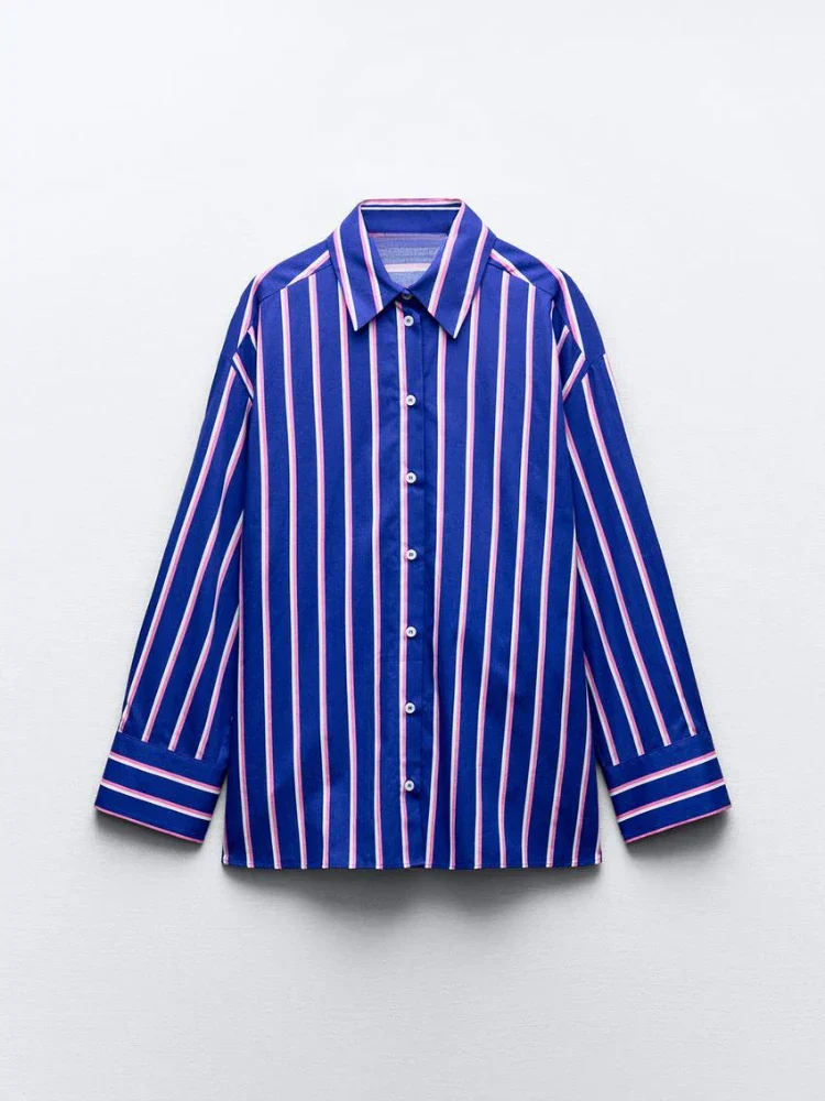 Striped winter women's pants and shirt set - Image 5