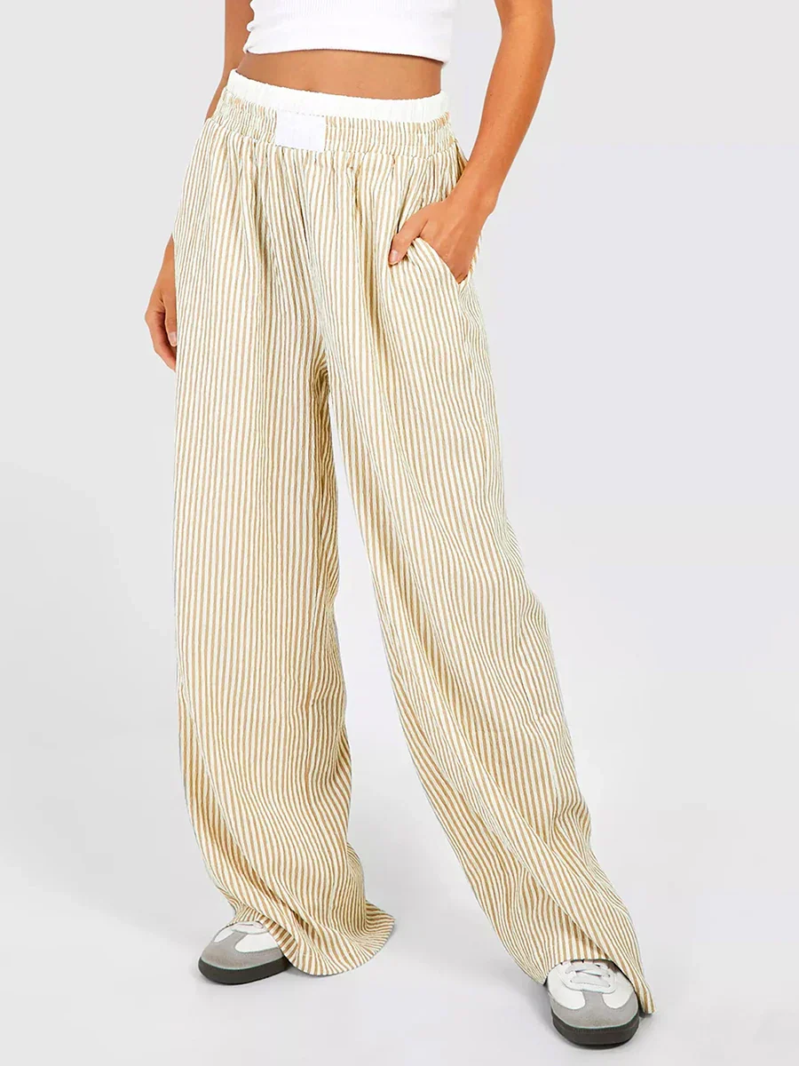 Striped lounge women's trousers - Image 5