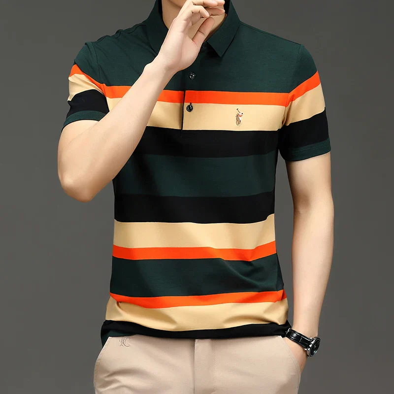 Striped Men's Polo - Image 2