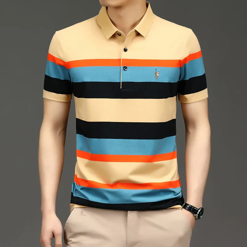 Striped Men's Polo - Image 3