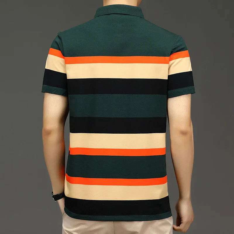 Striped Men's Polo - Image 4