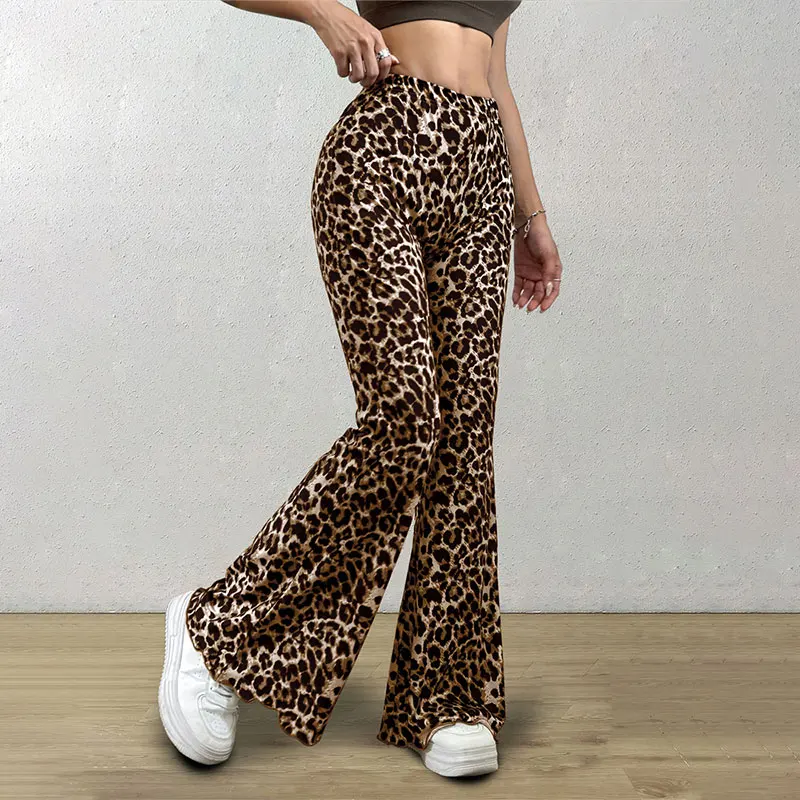 Ladies Leopard flared Pants - Image 3