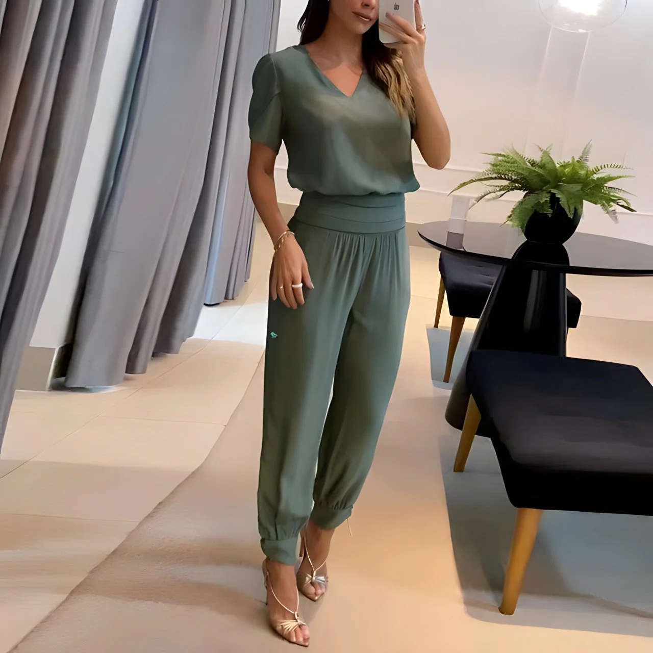 Lili Stylish Shirt and Pants Set - Image 3
