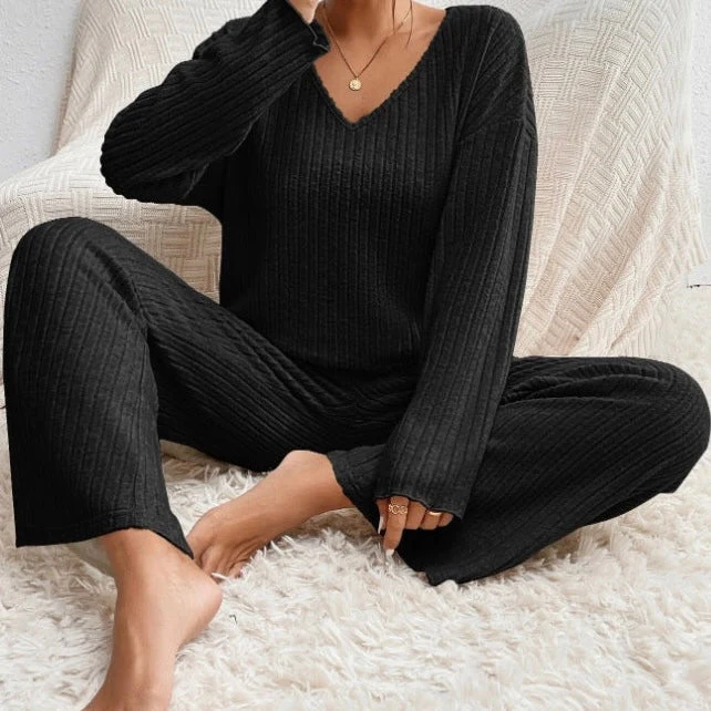 Mel Two-Piece Set | Comfortable Ribbed Knit Sweater and Pants - Image 6