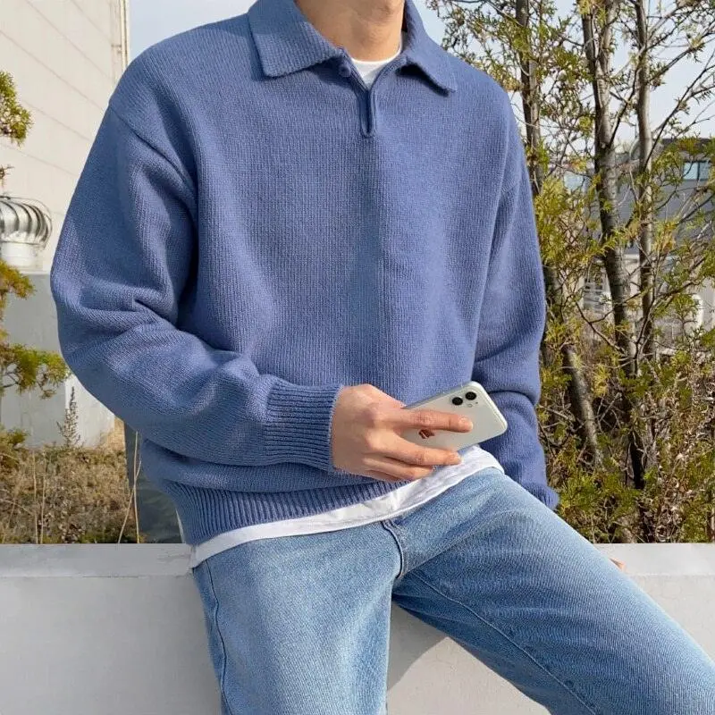 Merdo Woolen Sweater half zip for men - Image 3