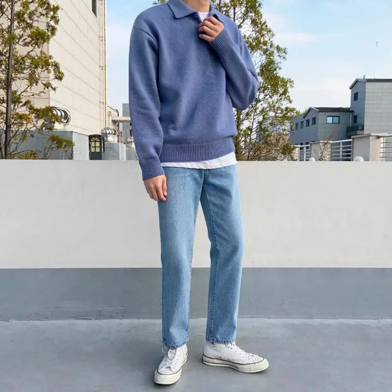 Merdo Woolen Sweater half zip for men - Image 5