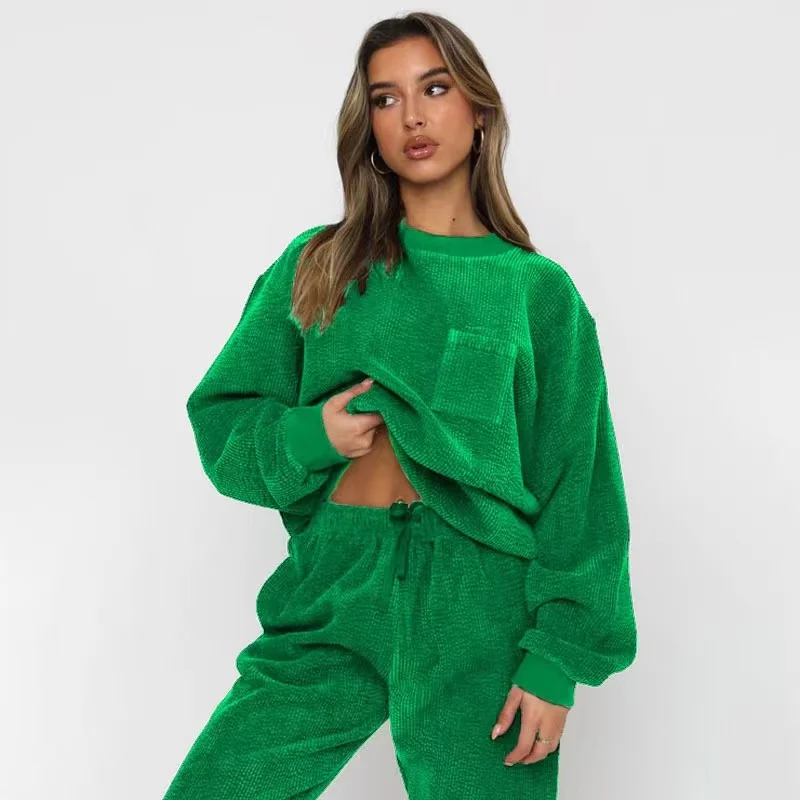 Women's Loungewear Set – Soft Fabric – Oversized Fit – Jogging Pants with Drawstring - Image 8