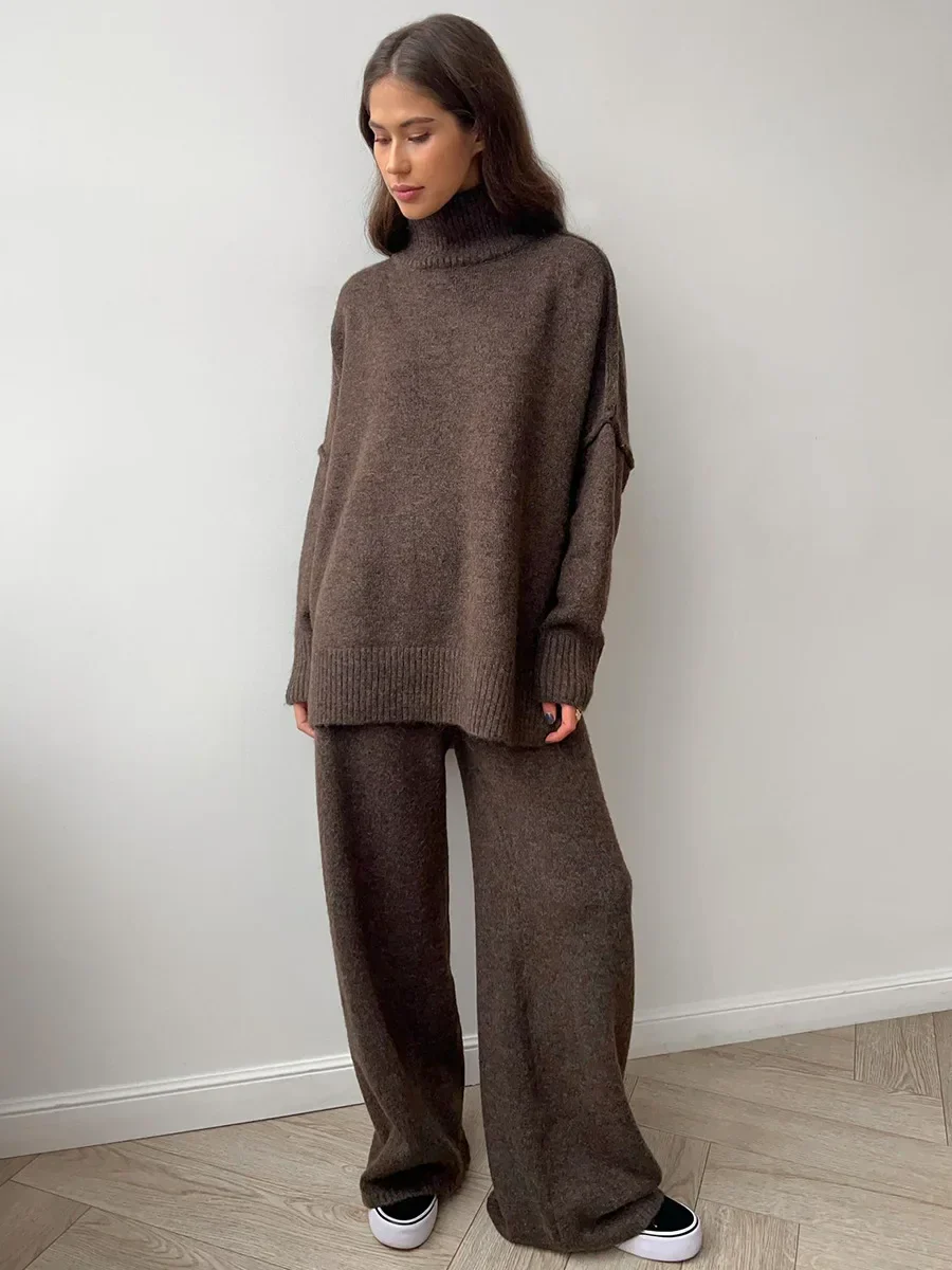 Women's Knitted Turtleneck Dress – Oversized Fit – Long Sleeves – Comfortable Style - Image 10