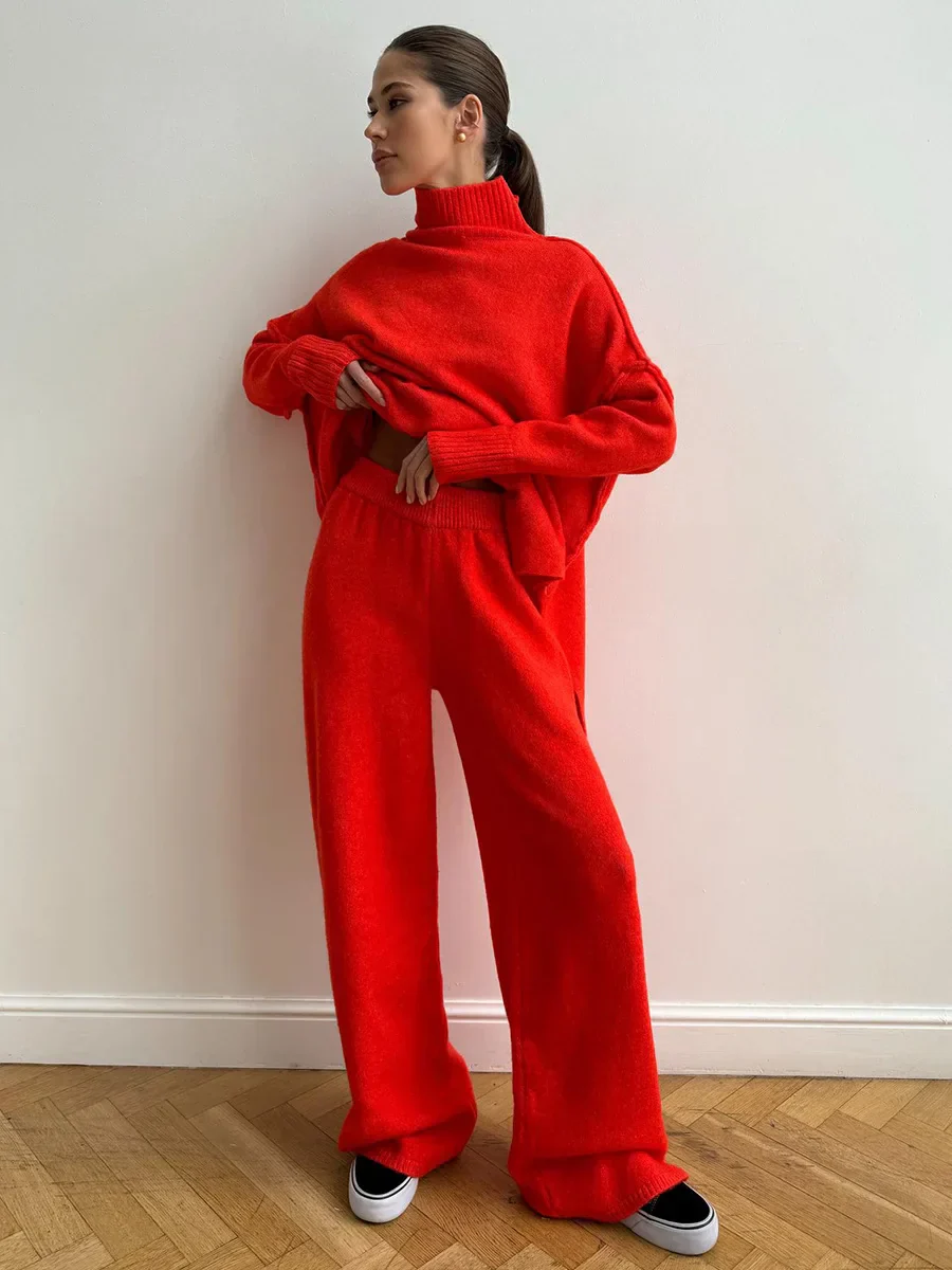 Women's Knitted Turtleneck Dress – Oversized Fit – Long Sleeves – Comfortable Style - Image 6
