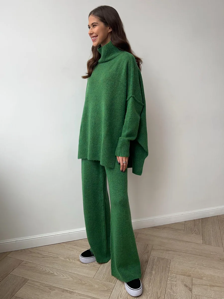 Women's Knitted Turtleneck Dress – Oversized Fit – Long Sleeves – Comfortable Style - Image 8