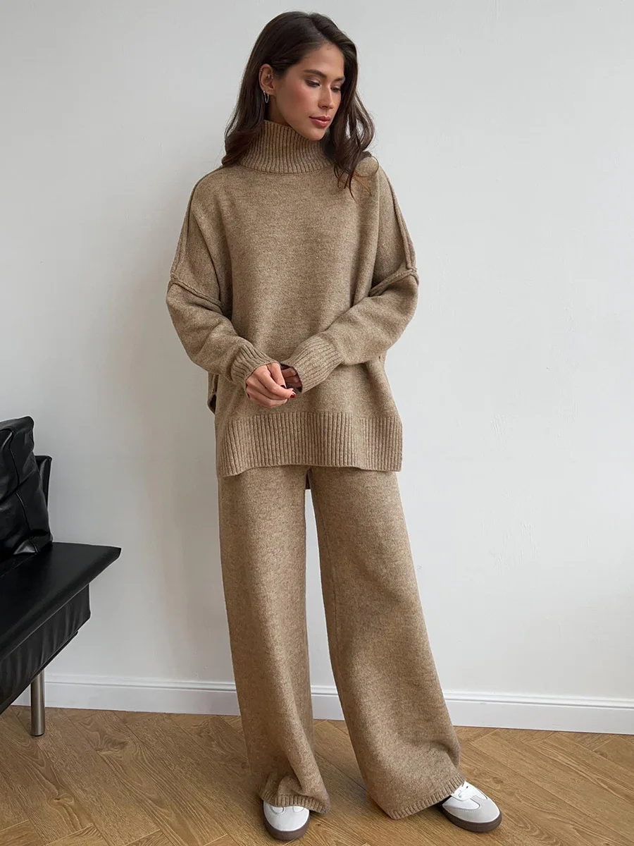 Women's Knitted Turtleneck Dress – Oversized Fit – Long Sleeves – Comfortable Style - Image 9