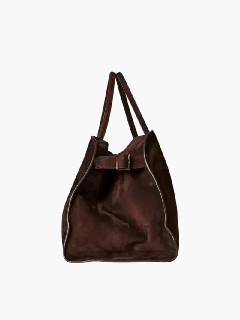 Ladies Handbag - Luxury Suede - Large Structure - Elegant Dome Shape - Functional Design - Image 7