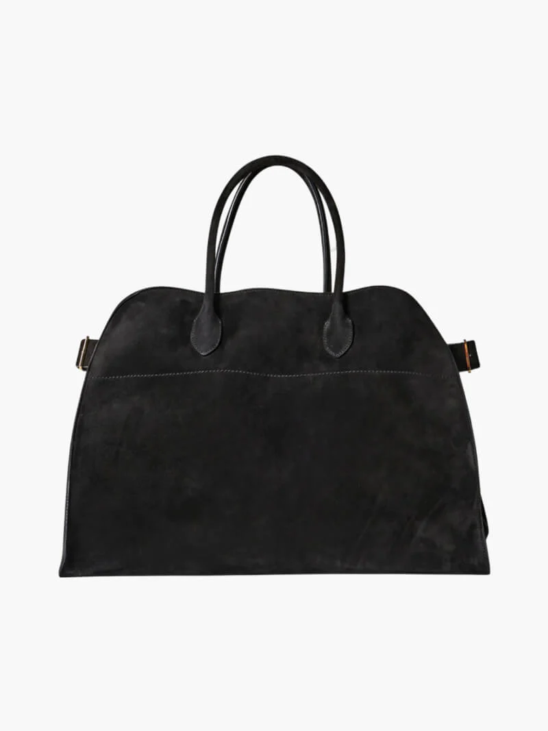 Ladies Handbag - Luxury Suede - Large Structure - Elegant Dome Shape - Functional Design - Image 9