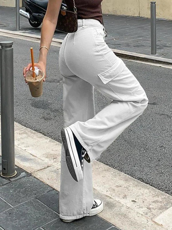 Women's Cargo Pants – Loose Fit – Multiple Pockets – Sturdy Casual Streetwear - Image 4