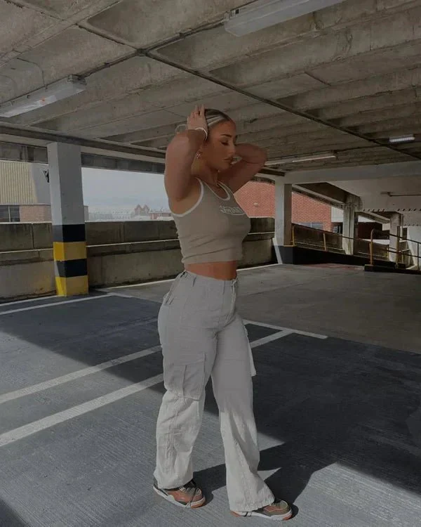 Women's Cargo Pants – Loose Fit – Multiple Pockets – Sturdy Casual Streetwear - Image 6