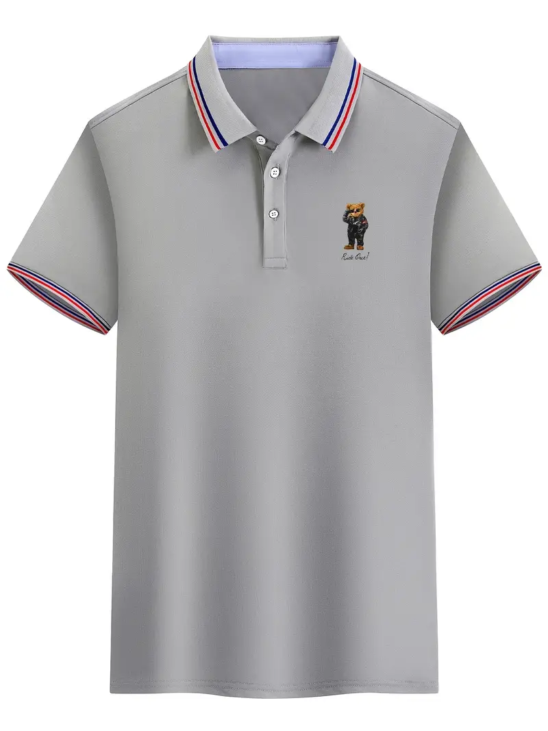 Men's polo - Comfort & Luxury with Bear print - Image 10