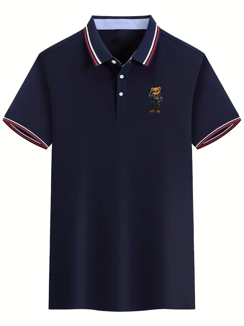 Men's polo - Comfort & Luxury with Bear print - Image 11