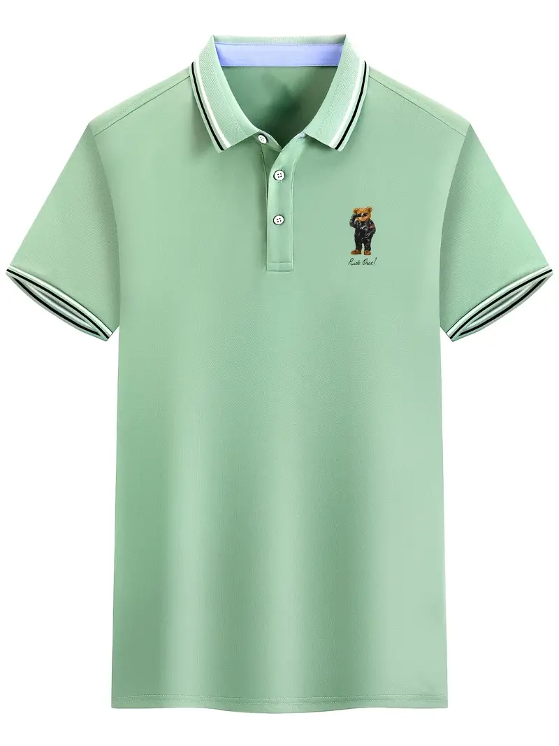 Men's polo - Comfort & Luxury with Bear print - Image 5