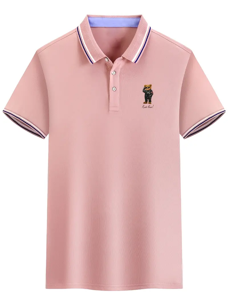 Men's polo - Comfort & Luxury with Bear print - Image 6