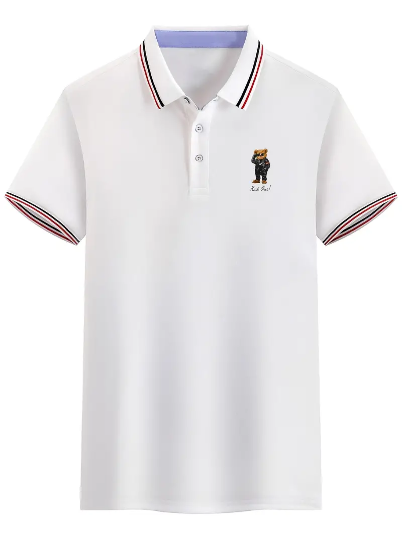 Men's polo - Comfort & Luxury with Bear print - Image 8