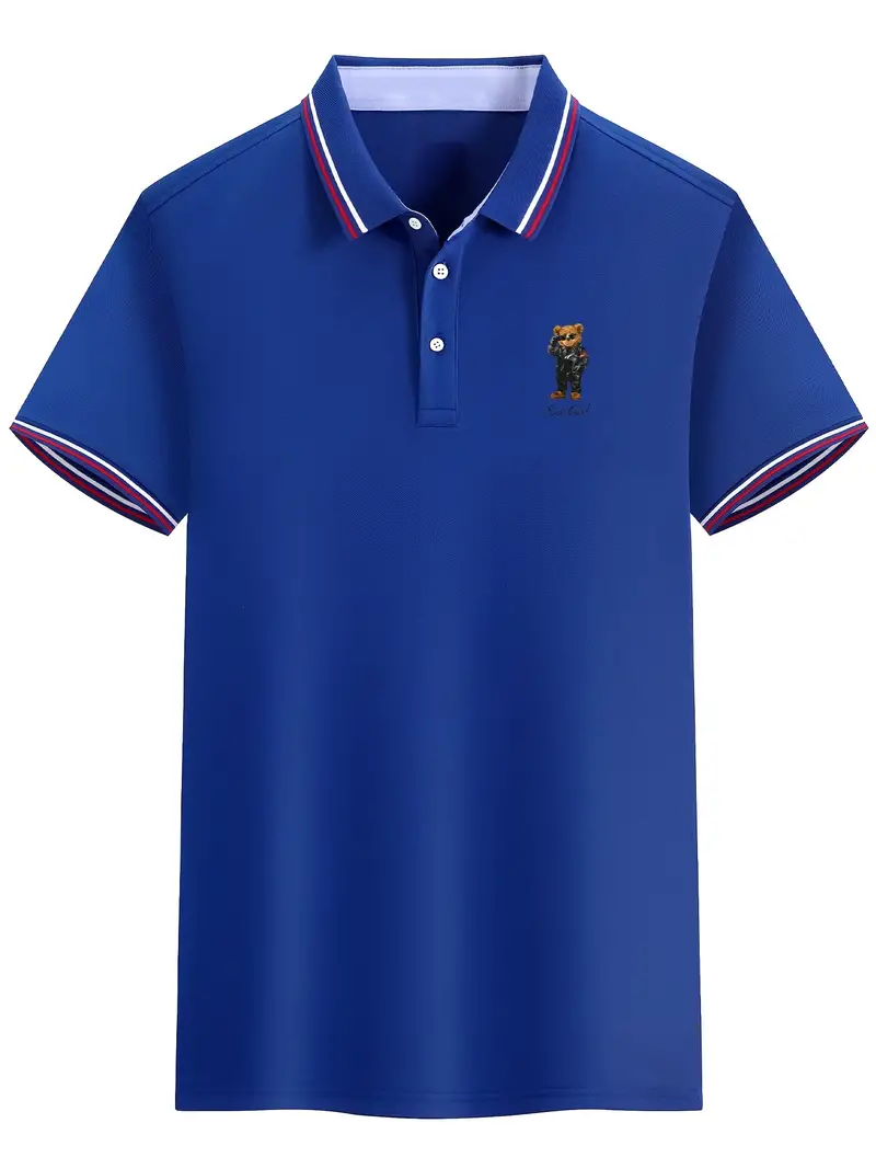 Men's polo - Comfort & Luxury with Bear print - Image 9