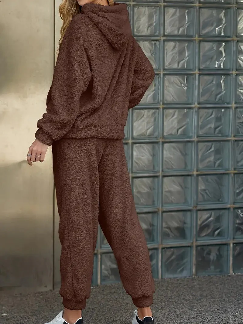 Women's Loungewear Set – Fleece – Loose Fit – Hoodie and Pants – Comfortable Homewear - Image 11