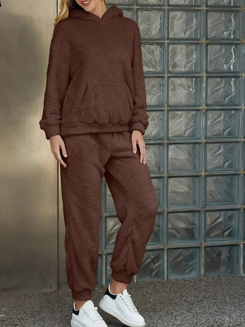 Women's Loungewear Set – Fleece – Loose Fit – Hoodie and Pants – Comfortable Homewear - Image 12