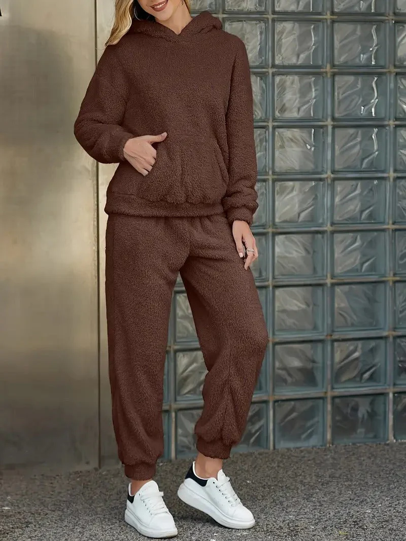 Women's Loungewear Set – Fleece – Loose Fit – Hoodie and Pants – Comfortable Homewear - Image 13