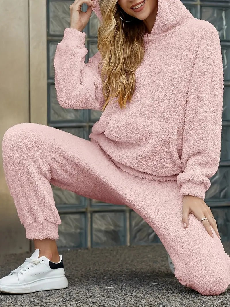 Women's Loungewear Set – Fleece – Loose Fit – Hoodie and Pants – Comfortable Homewear - Image 6