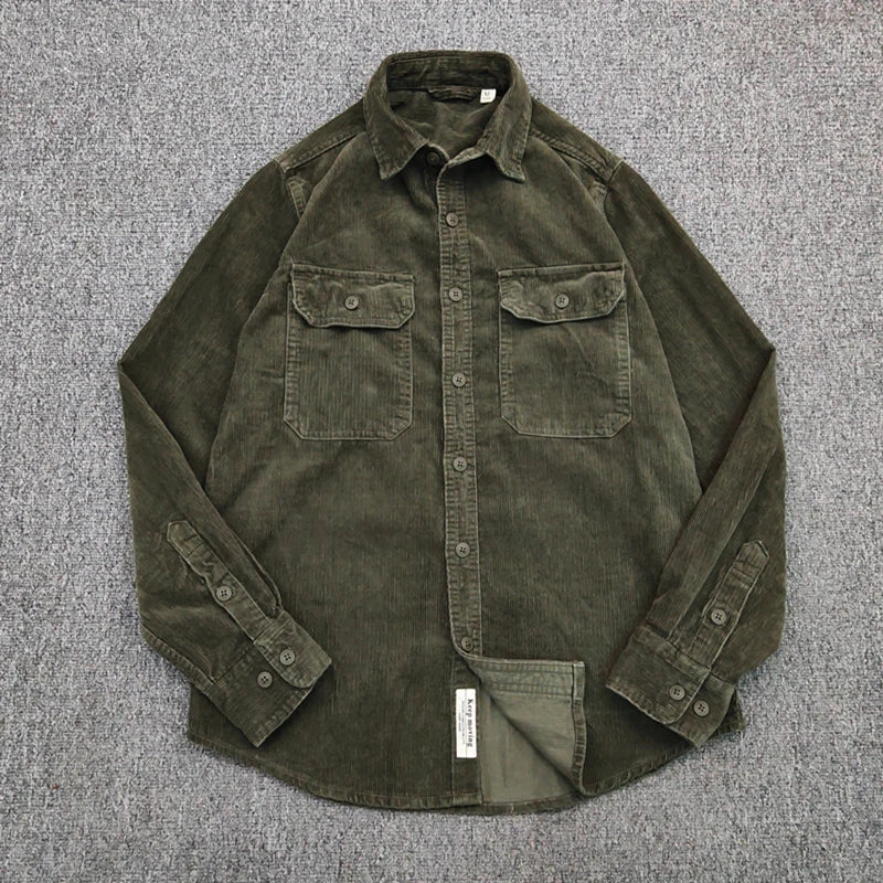 Men's Shirt - Corduroy - Regular Fit - Long Sleeve - Button Closure - Chest Pockets - Image 10