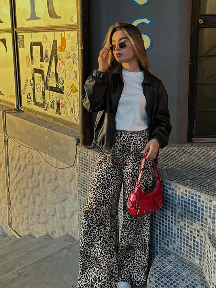 Ladies Pants - High Waist - Wide Legs - Loose Fitting Comfort - Fashionable Look - Image 2