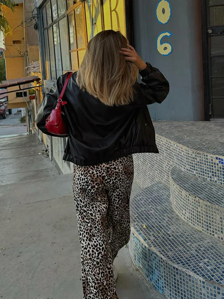 Ladies Pants - High Waist - Wide Legs - Loose Fitting Comfort - Fashionable Look - Image 3