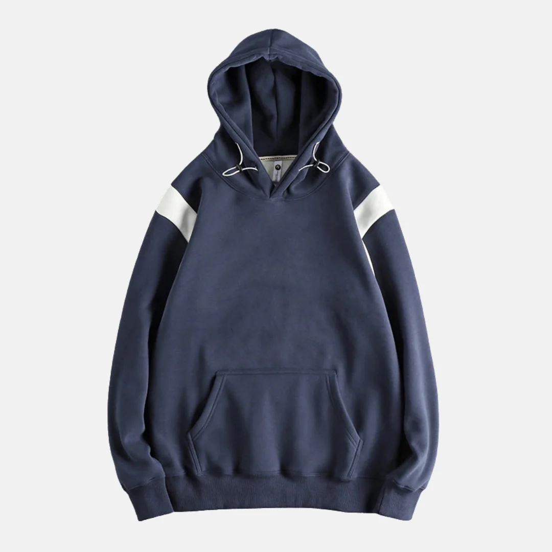 Theo Oversized Hoodie | Colorblock Drawstring Hoodie - Image 2