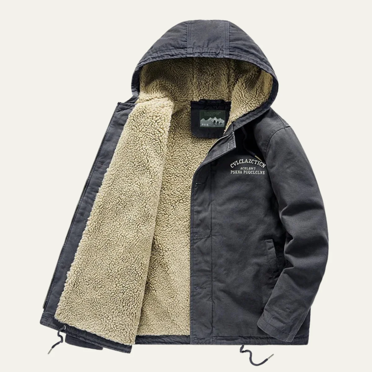 Theodore  Hooded Jacket | Button Front Side Pockets Jacket - Image 2